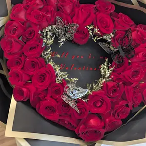 Shop 50 Red Roses Heart Arrangement for Valentine's Day