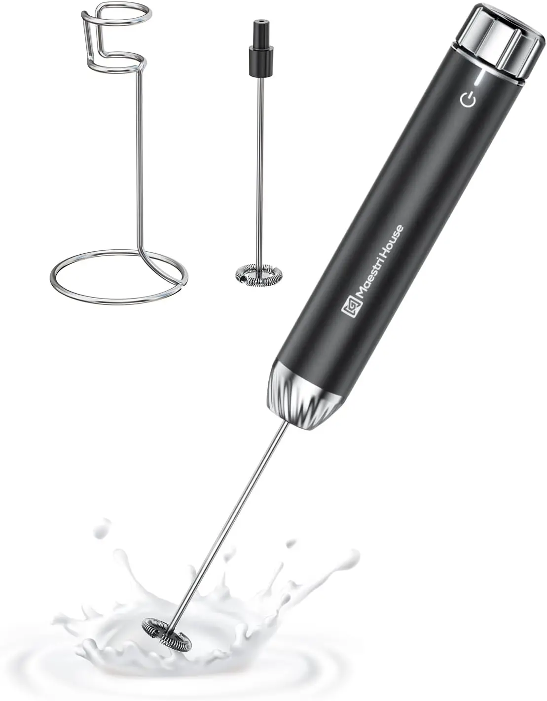 LunaFro Handheld Milk Frother Electric Whisk Foam Maker MMF-BX09 Handheld Powerful Milk Frother Portable Rechargeable Drink Mixer for Coffee Latte