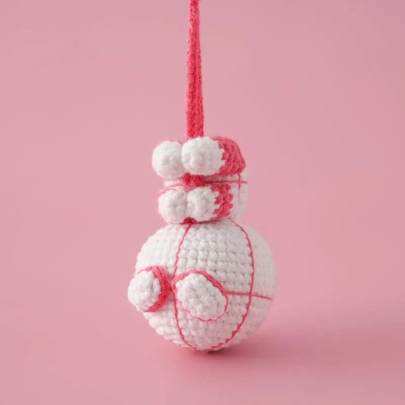 Handmade Crochet Upside Down Spider Car Hanging Charm Cute Rearview Mirror Ornament Universal Bag Backpack Decor Gift