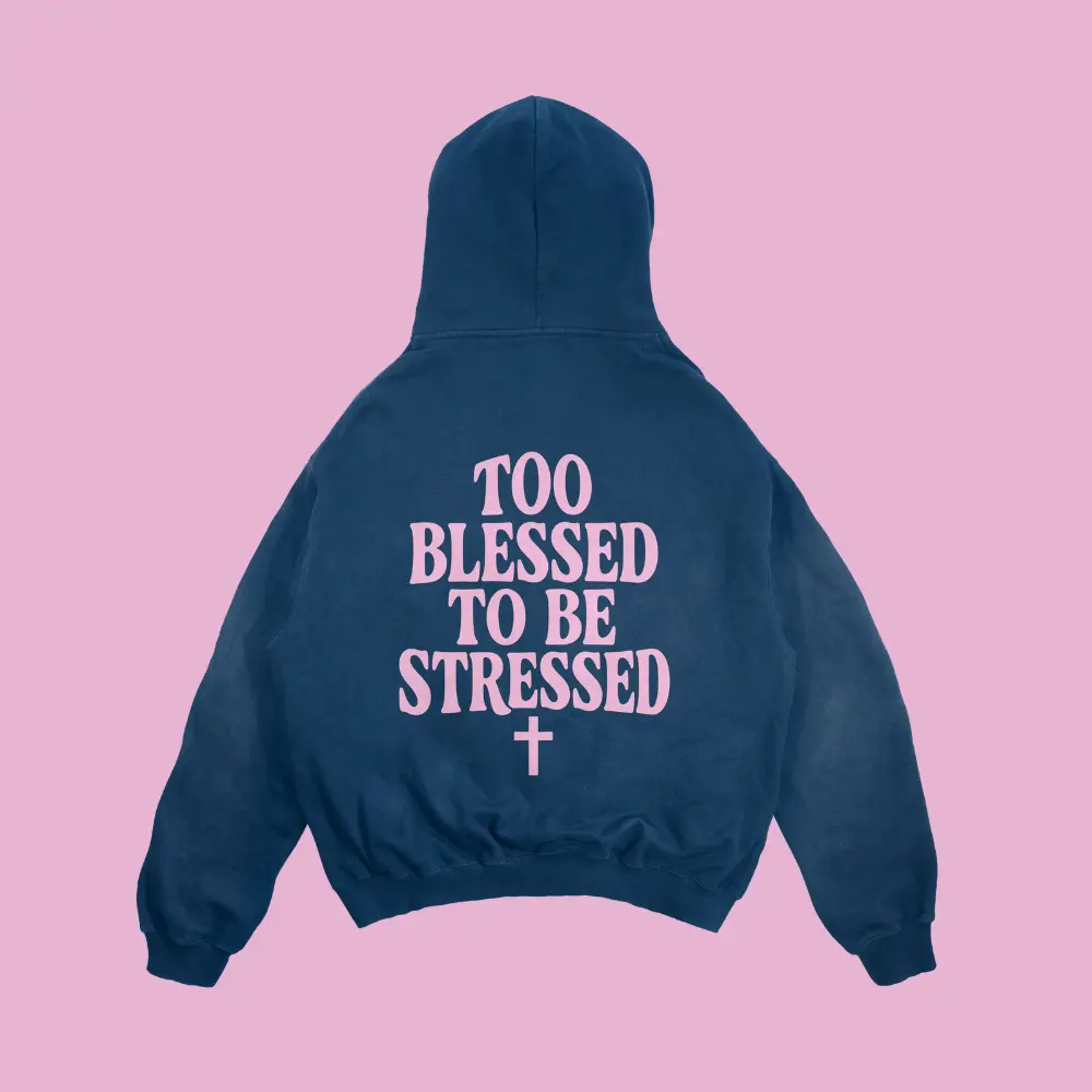 Too Blessed To Be Stressed (Unisex Hoodie) - Christian Clothing Apparel / Positive Affirmation
