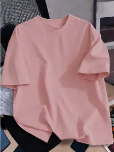 Casual Loose Fit Short Sleeve Top, Pure Color, Comfortable Soft Fabric, Suitable for Women Outdoor, Shopping, Friend Gatherings, Summer Fashion