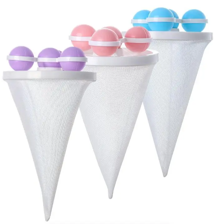 3 Counts Washing Machine Filter Bag, Reusable Floating Hair Filter for Laundry Washer