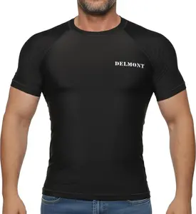 Delmont BJJ Half Sleeves Rash Guard, Training Compression Shirt