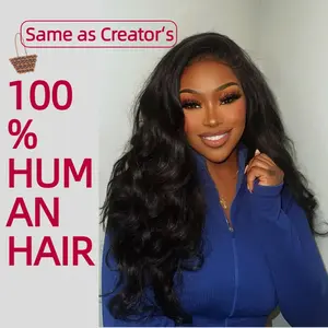 Ytsoq Hair 13x4 HD Transparent Lace Frontal Wigs Human hair Pre Plucked Brazilian Body Wave Frontal Wigs Human Hair with Baby Hair 180 Density Natural Hairline Natural Black Color
