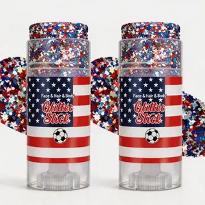 Water Proof Long Lasting Body Glitter Makeup for 4th of July Party, Independence Day Parade, Concert Festival Events