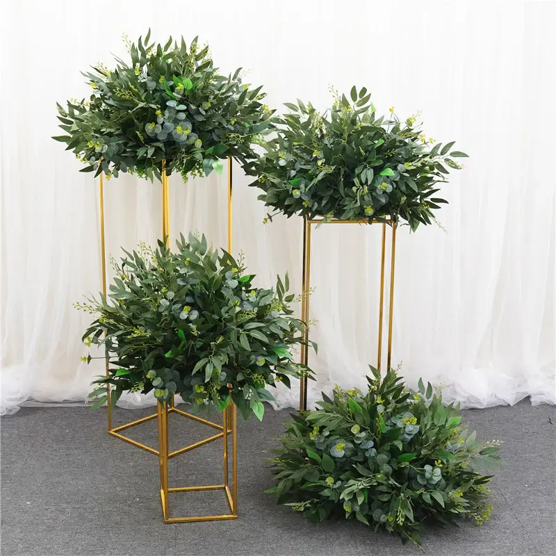 A7606 2pcs Set Artificial Silk Floral Ball Outdoor Wedding centerpieces Decor Proops