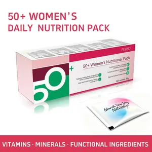 Puiiso 50+ Beautypack Daily Supplement for Women | Multivitamins, Calcium, GABA, Jujube Seed Extract, L-Theanine, Collagen, Caviar Collagen Peptides for Skin, Hair, Anti-aging, Stress, Sleep Support | 30-Day Health Pack Dietary Collagen
