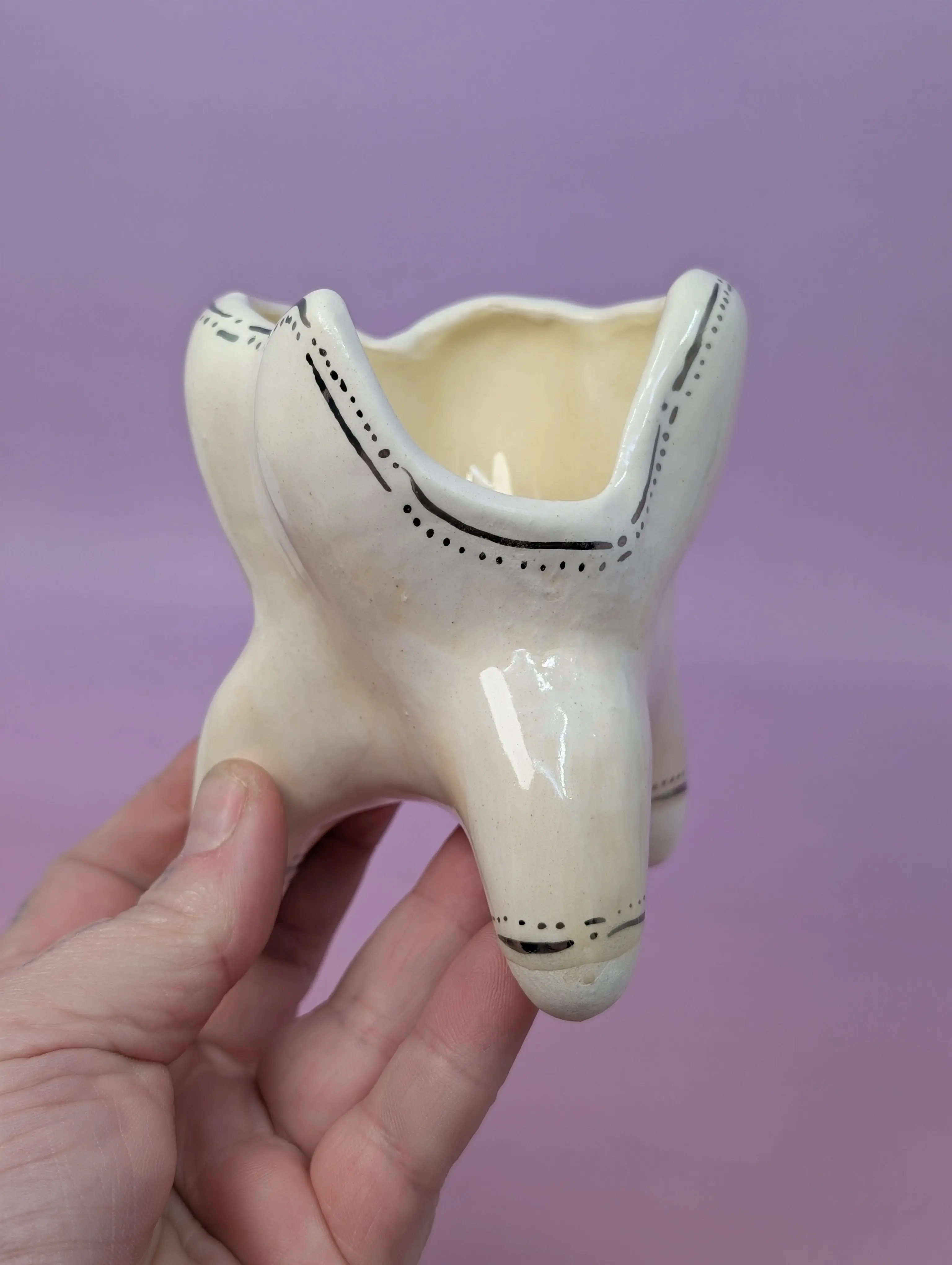Tooth Cup with Silver Glaze - TikTok Shop