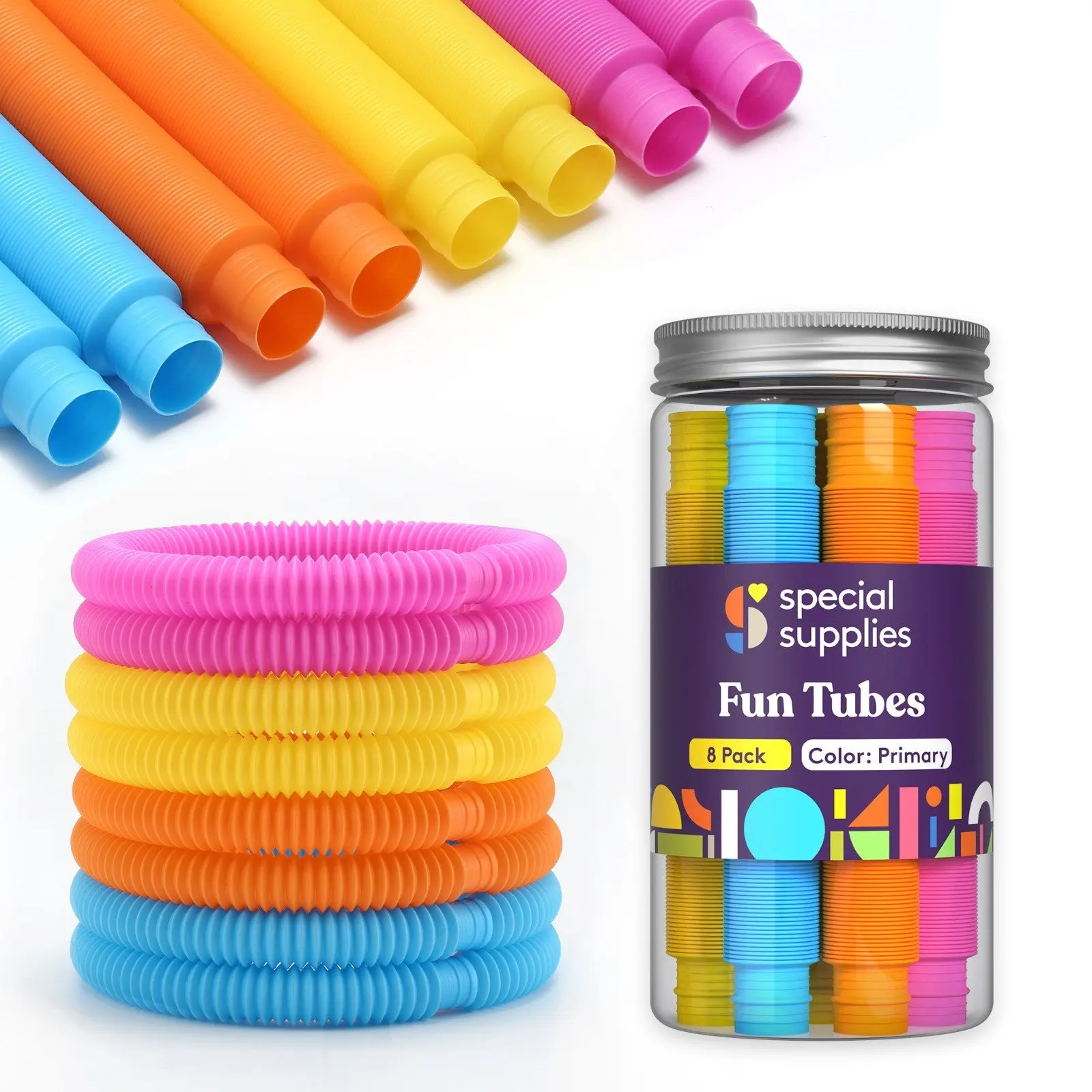 Pop Tubes (Multi-Color): 8 Pack Pop Tubes (Multi-Color): 8 Pack