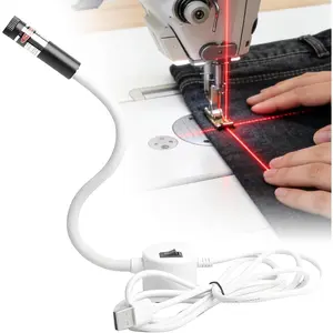 Magnetic Positioning Quilting Light, Sewing Light Seam Guide for Straight Stitching, Adjustable Quilting Light for Sewing Machine, Hands-Free Precision Quilting Aid Tool (Cross Lights)