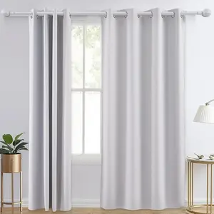 VEVOR Blackout Curtains, 63 Inch Length 2 Panels Set, 42 Inch Wide Each, Thermal Insulated Blackout Light Blocking Drapes, with Grommets, Polyester Curtains for Bedroom Living Room Window, BlackVEVOR Super Brand Day