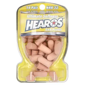 Hearos Ultimate Softness Series™ Ear Plugs, Yellow, NRR 32, 14 Pairs