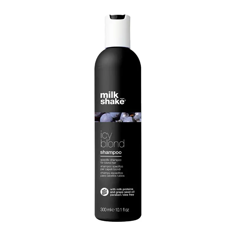 Milk_Shake Icy_Blond Shampoo - 10.1oz Specialized Formula for Blonde Hair with Nail Protein & Grape Seed Oil 300ml