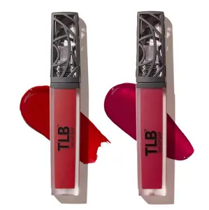 The Lip Bar - Nonstop Liquid Matte Lipstick 2-Pack, Bawse Lady (Blue Red) + Rich Auntie (Deep Berry) - High Pigment - One Swipe - Long Lasting - Jojoba Oil & Vitamin E - Vegan - .24 fl oz