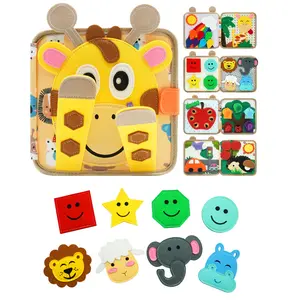 Early Education Enlightenment Busy Board Toy, 1 Count 3D Story Cloth Book, Fine Motor Skills Learning Toy, Travel Toy, Birthday Gift