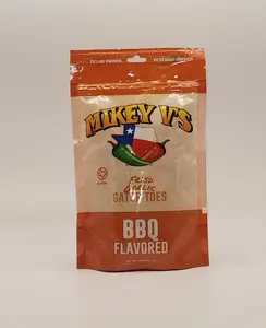 Mikey V's BBQ Gator Toes Fried Garlic Snack Crispy Savory Taffy Flavor Texas Proud Veteran Owned Crunchy Snack