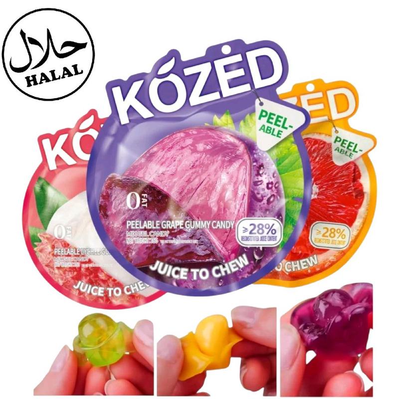 Kozed Peelable Gummy Candy – 7 Flavors , Fun Fruity Roll Party