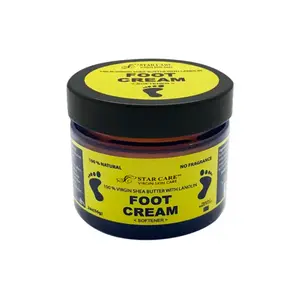 Star Care 100% Virgin Shea Butter with Lanolin Foot Cream Softener 2oz