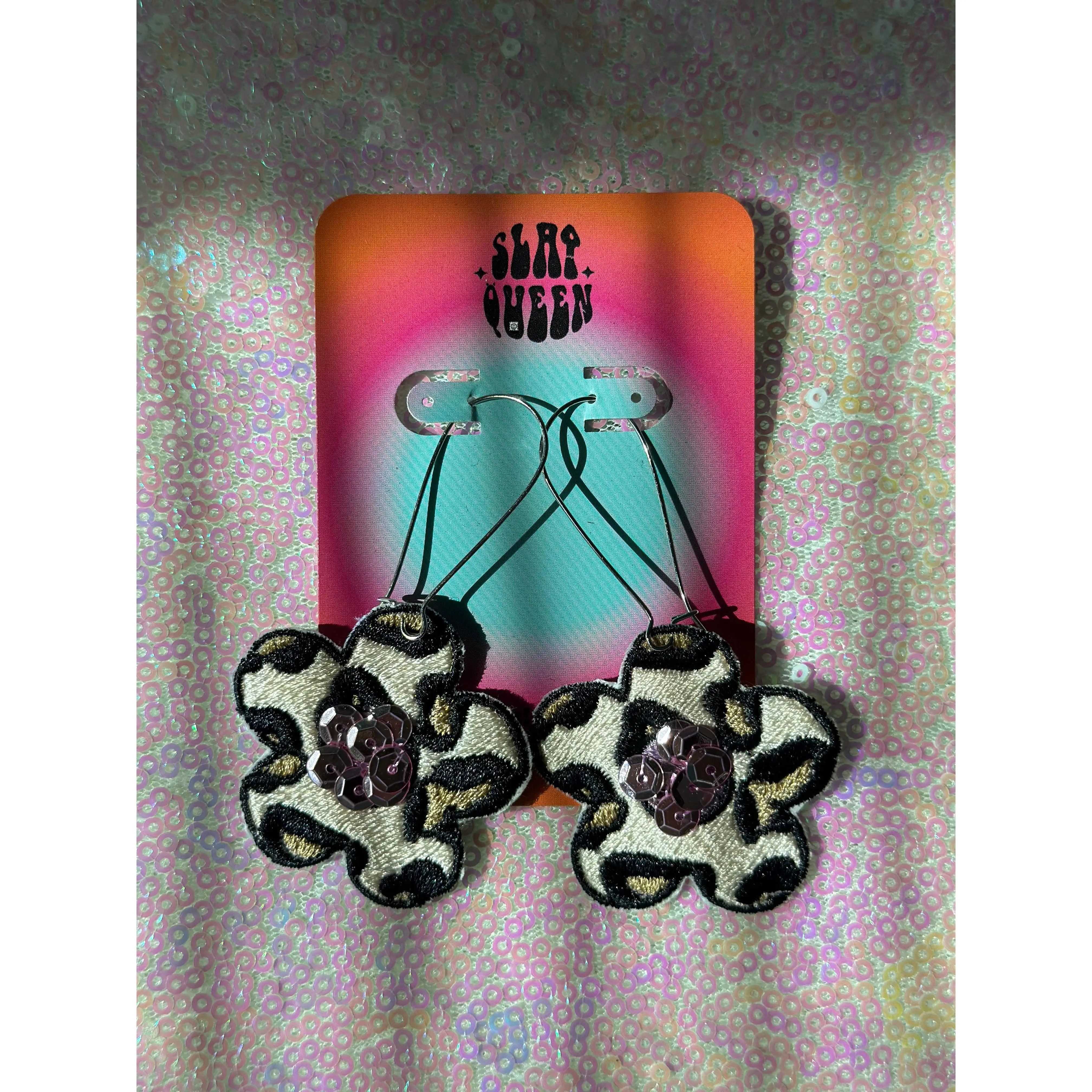 Sequin Flower Earrings