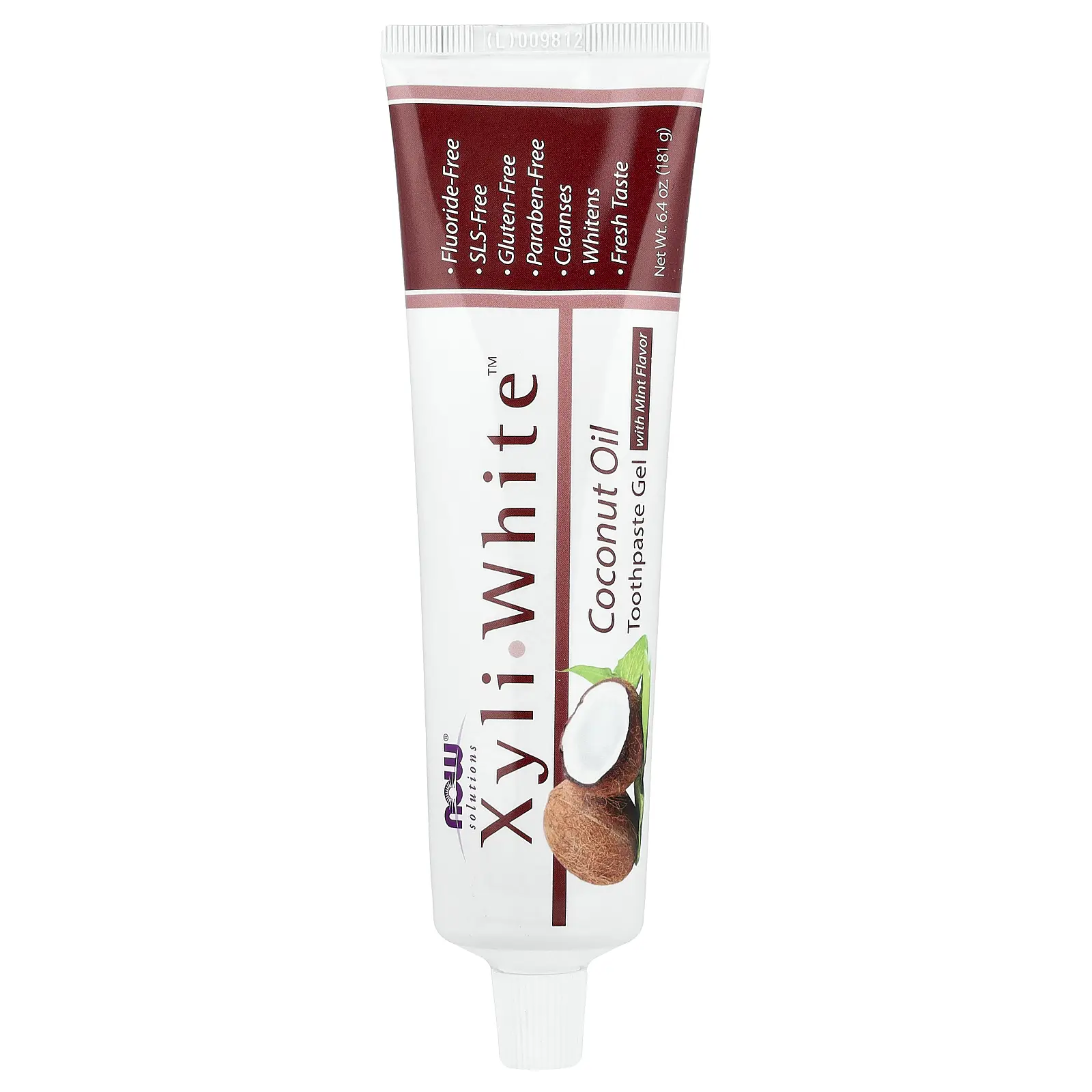 NOW Foods Solutions, XyliWhite™ Toothpaste Gel, Coconut Oil, Mint, 6.4 oz (181 g)
