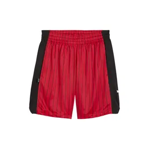 PUMA Mens Rival Rage Heritage All Over Print Athletic Shorts Basketball Casual Bottoms Casual - Red