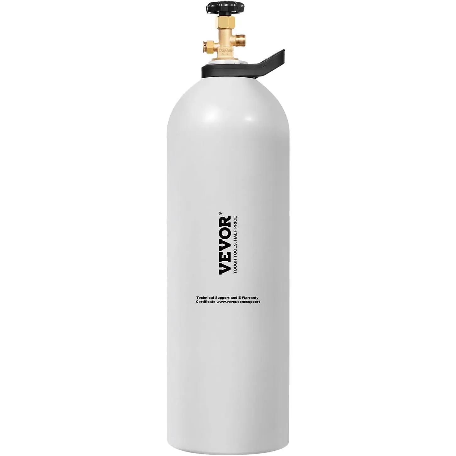 VEVOR 20lb CO2 Aluminum Alloy Cylinder, New Spray-Coated Air Tank with CGA320 Valve, Handle & Pressure Control, DOT & TC Approved for Draft Beer Dispensing, Dot Approved