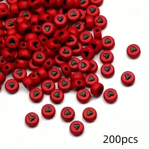 200 Acrylic Heart Beads for Valentine's Day Bracelets, Perfect for DIY Jewelry Making, Ideal for Necklaces & Handmade Decorations