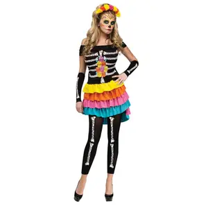 Day of the Dead Ladies Costume - Authentic Traditional Dress for Women with Unique Design and Colorful Fabric