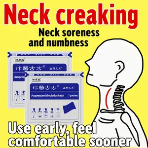 Neck pain patch for neck stiffness and nerve compression; relieves neck soreness, headaches, nausea, and tingling/numbness in the hands; topical paste patch