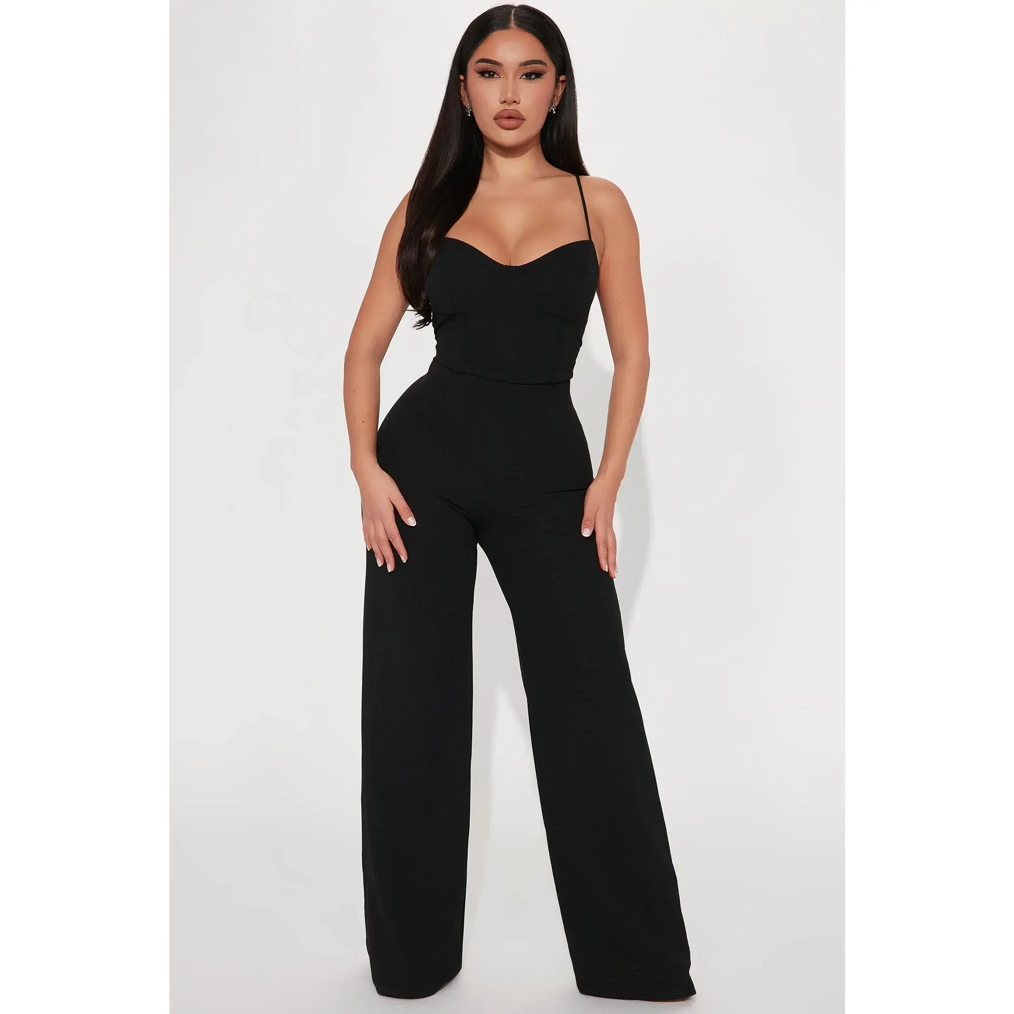 Women's Black Overalls Jumpsuit