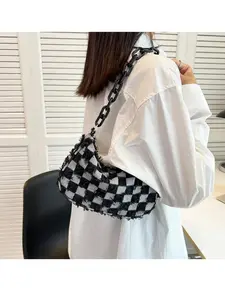 women's demin plaid shoulder  2 pieces small fashion
