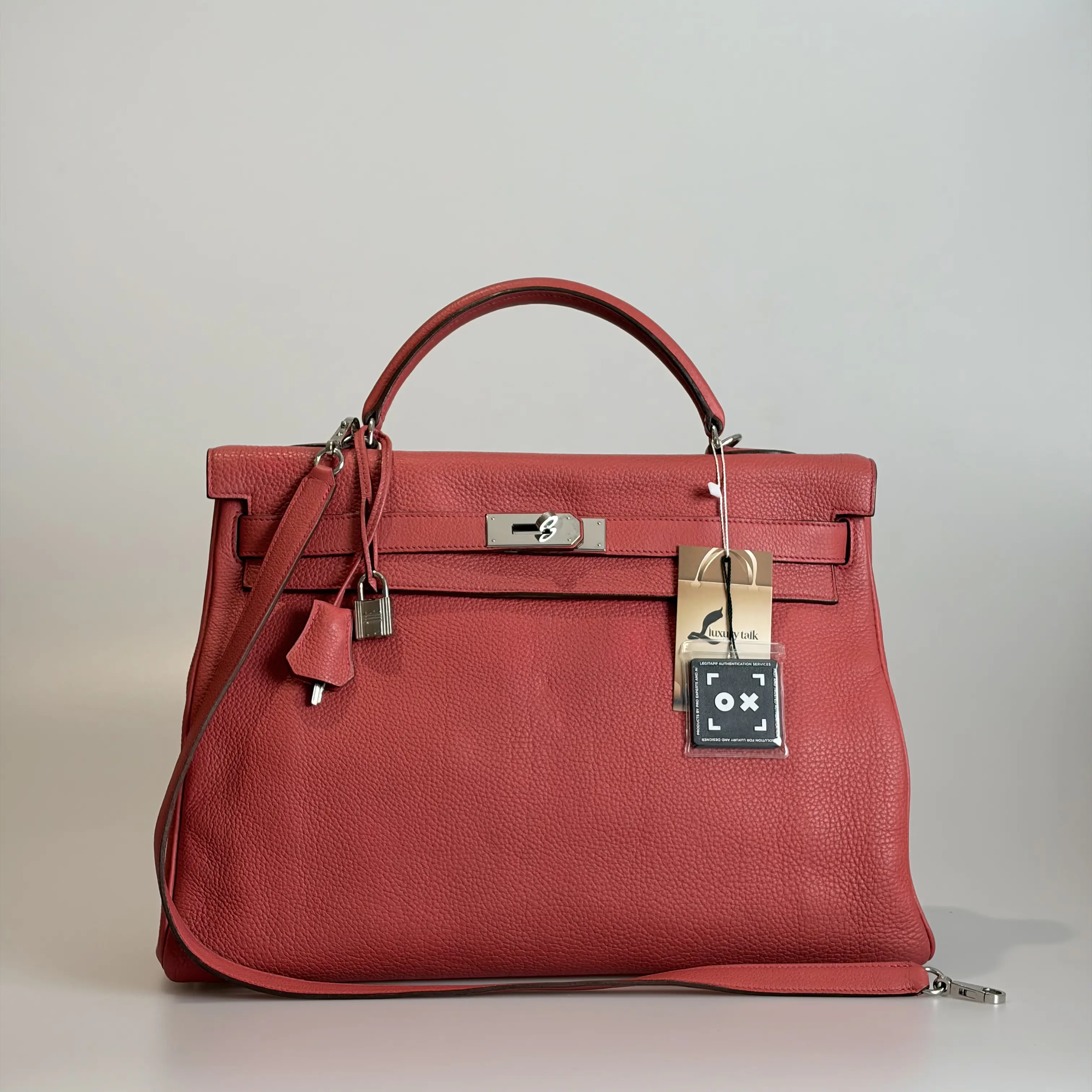 Pre-owned HERMÈS Togo Shoulder Bag Kelly 40 Rose Jaipur Silver Tone Hardware 79095250 Sold As Is / Final Sale