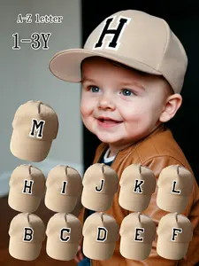 1PC Baby Toddler Adjustable Baseball Cap, Letter Pattern Sun Protection Hat, Casual Style for Outdoor Play, Suitable for 1-3 Years Old, Adjustable Caps