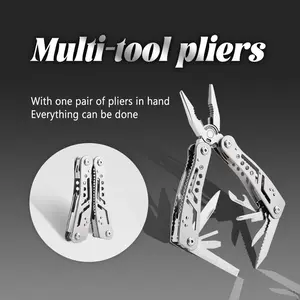 Multi-Tool Pliers – Stainless Steel, Foldable Self-Locking, 12-in-1 Multi-Function Tool for Camping, Hiking, Survival, Outdoor, Gifts for Men