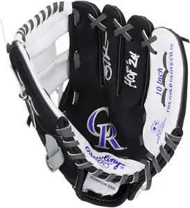 Todd Helton Colorado Rockies Autographed Rawlings 10" Collectible Team Logo Glove with "HOF 24" Inscription - Fanatics Authentic Certified