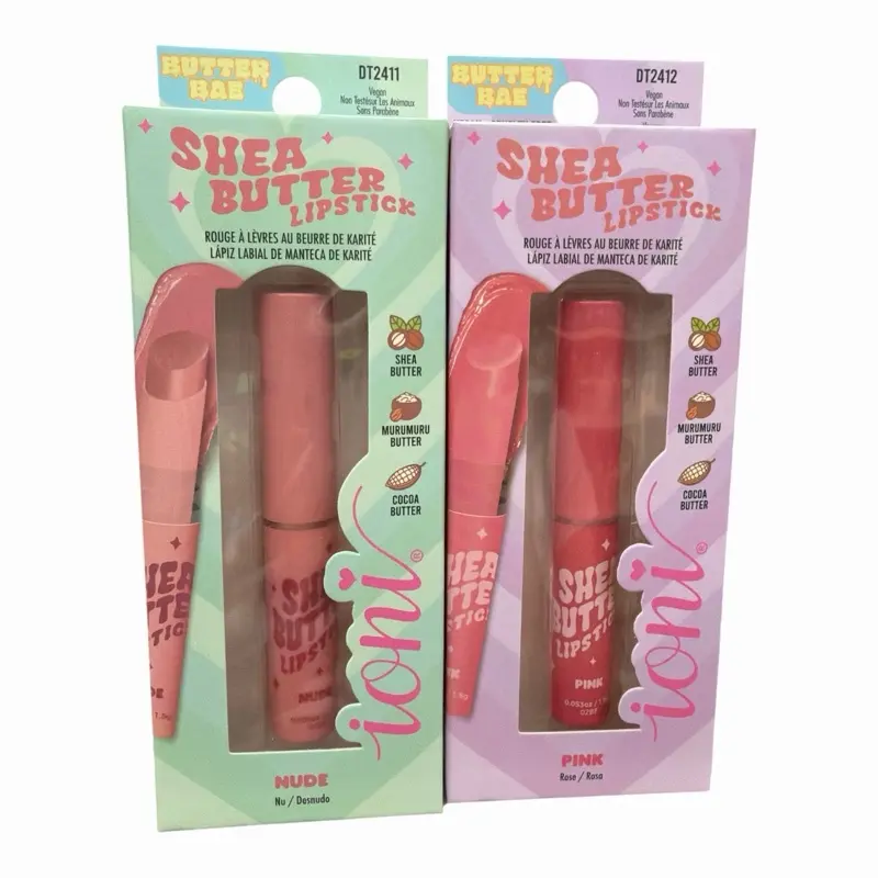 Shea butter lipstick 2-pc set, moisturizing ioni shea butter lipsticks, Gloss Makeup Hydrate