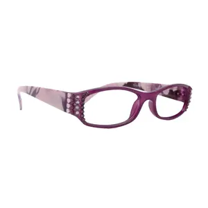 Rosie Bling Reading Glasses Women W (Light Amethyst N Amethyst) Genuine European Crystals (Purple) NY Fifth Avenue Stripe