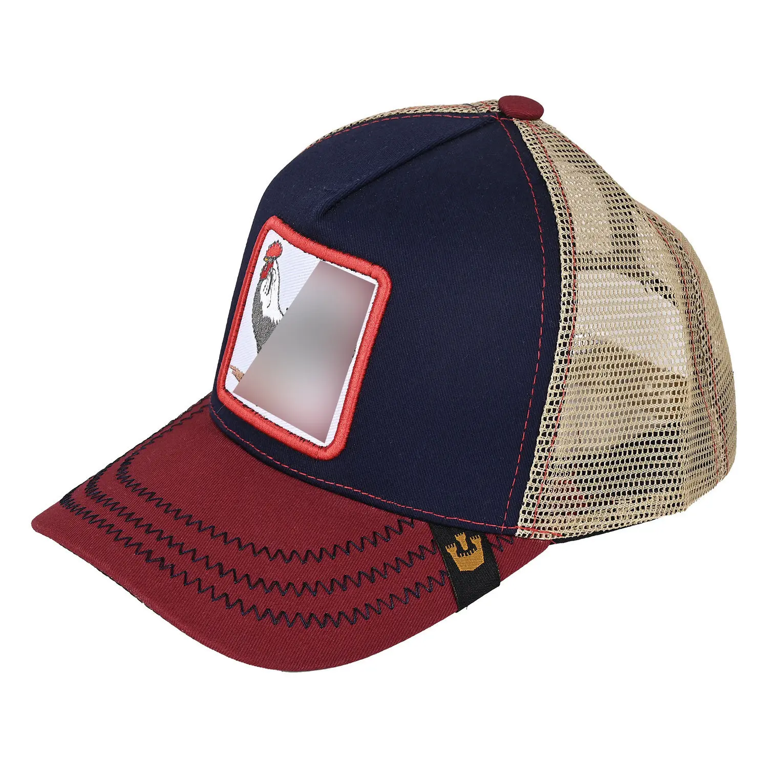 Rooster hides green and red