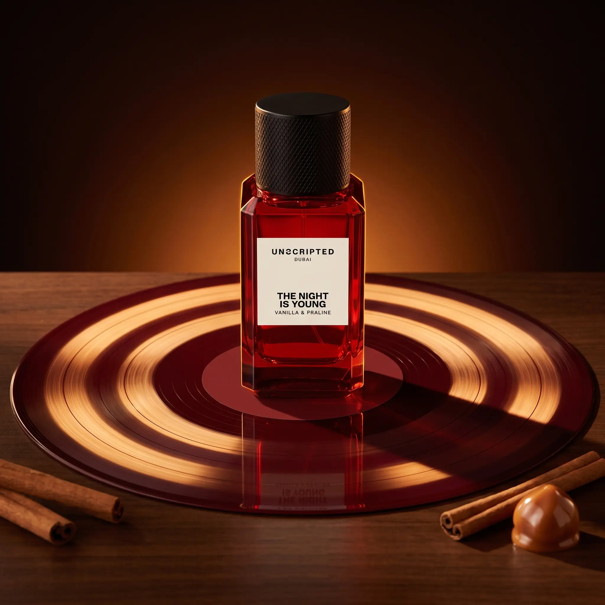Unscripted The Night Is Young - Bold, Long-Lasting Perfume For Men And Women - Spicy-Sweet Women Perfume with Notes of Cognac and Vanilla - 3.4 oz