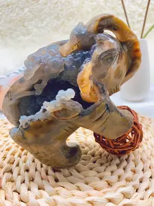 <ZYQ>volcano agate elephant caving d3