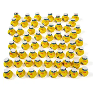 2" Bulk 120 Pc. Patriotic Top Hat with Stars & Stripes Rubber Ducks