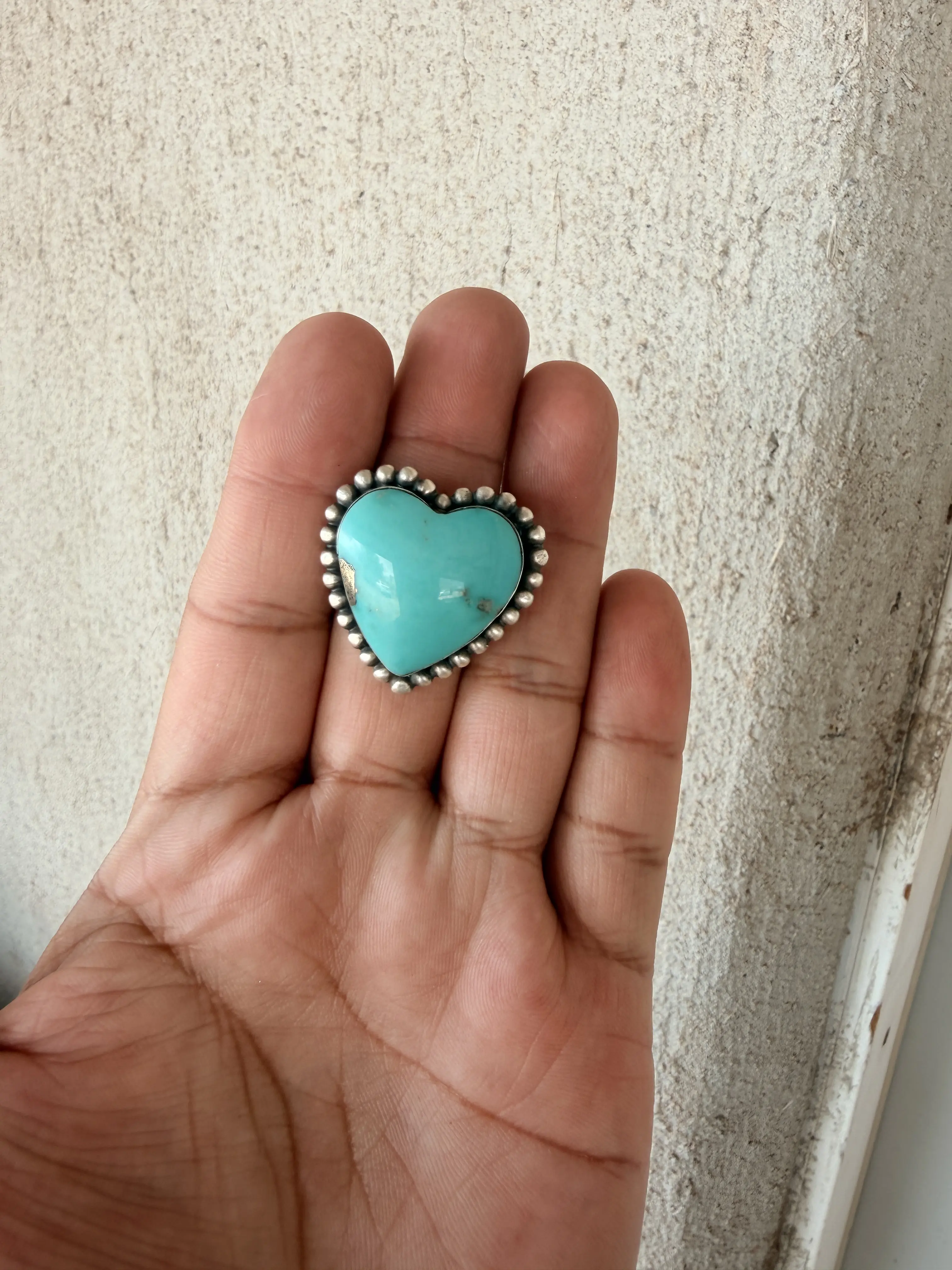 My Heart Will Go On Turquoise Ring