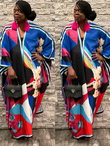 "Spring Fling" Oversized Kaftan Dress Maxi