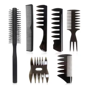 Men’s Hair Styling Combs and Brush Set – Wide-Tooth Comb, Texture Comb