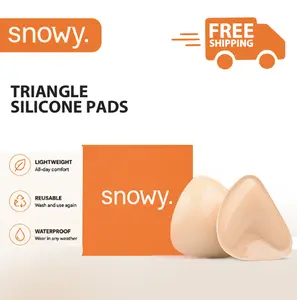 Snowy Sticky Cup Inserts-Push Up bra-Inserts Instant Boost Double-Sided Adhesive Bra Cup For Women Supports Up To 2Cup Sizes Reusable Sweat&Water Resistant Outfit Feminine,Supportive and Breathable Sports Bra for Women