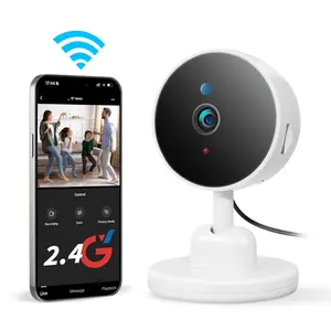 Rotation Wireless Camera,Indoor Camera,home security,Infrared night vision WiFi HD Camera,human motion detection recording,2-Way Talk,easy to install quickly,White