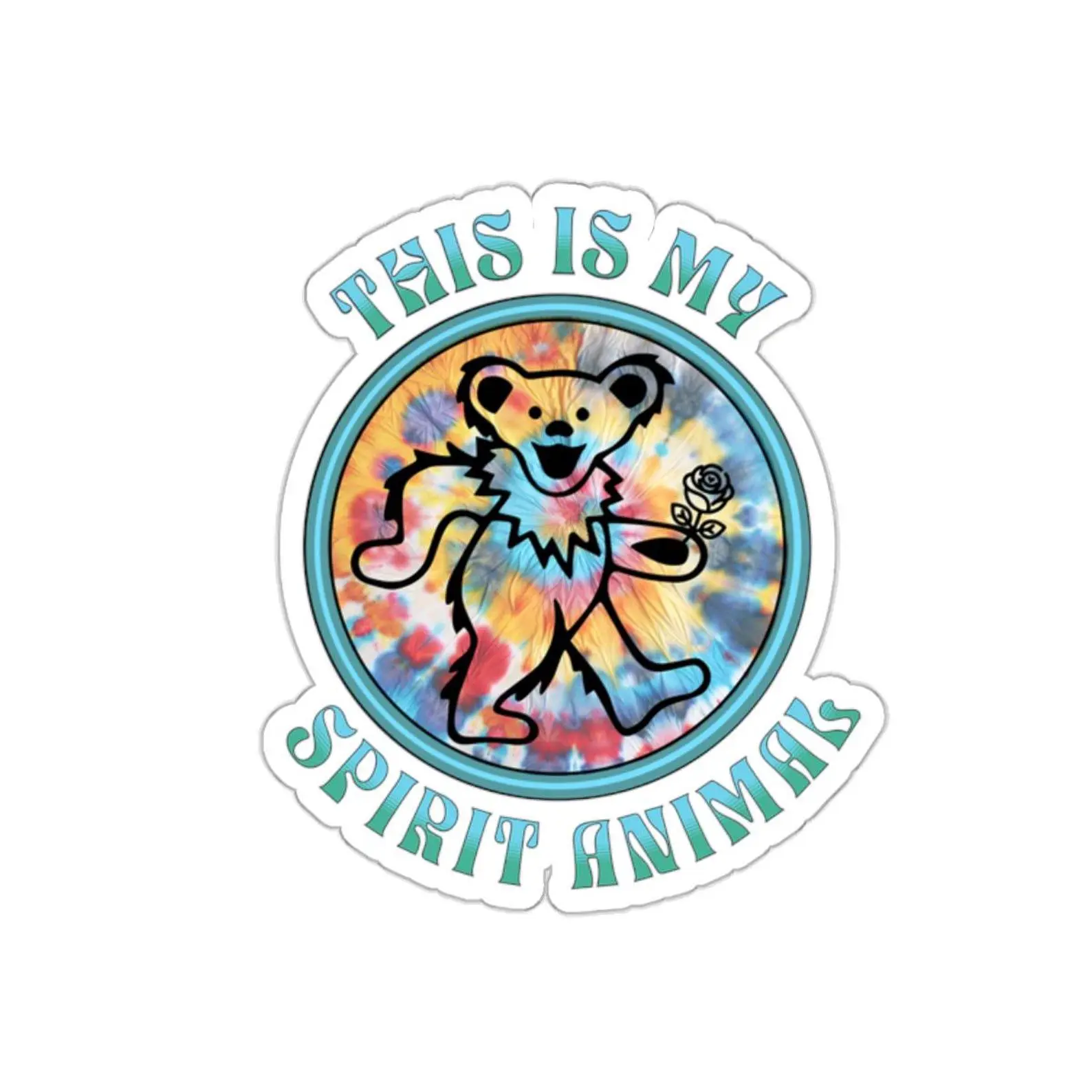 Grateful Dead Dancing Bear Sticker, Deadhead Decoration, Gift for Deadhead Decor, Dead and Company Spirit Animal, Deadheads Stocking Stuffer