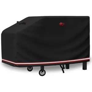 Grill Griddle Cover, Heavy Duty Flat Top Gas  Grill Cover for 28" Blackstone Cooking Station, Medium, Black, 46" Wx24 Dx26 H