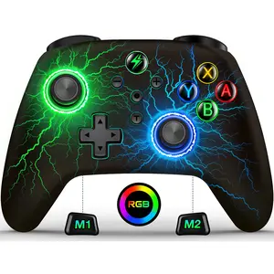 Switch Pro Controller for Switch/OLED/Lite,BEBONCOOL Wireless Switch Remote for PC/IOS/Android with Lightning RGB Breathing LED