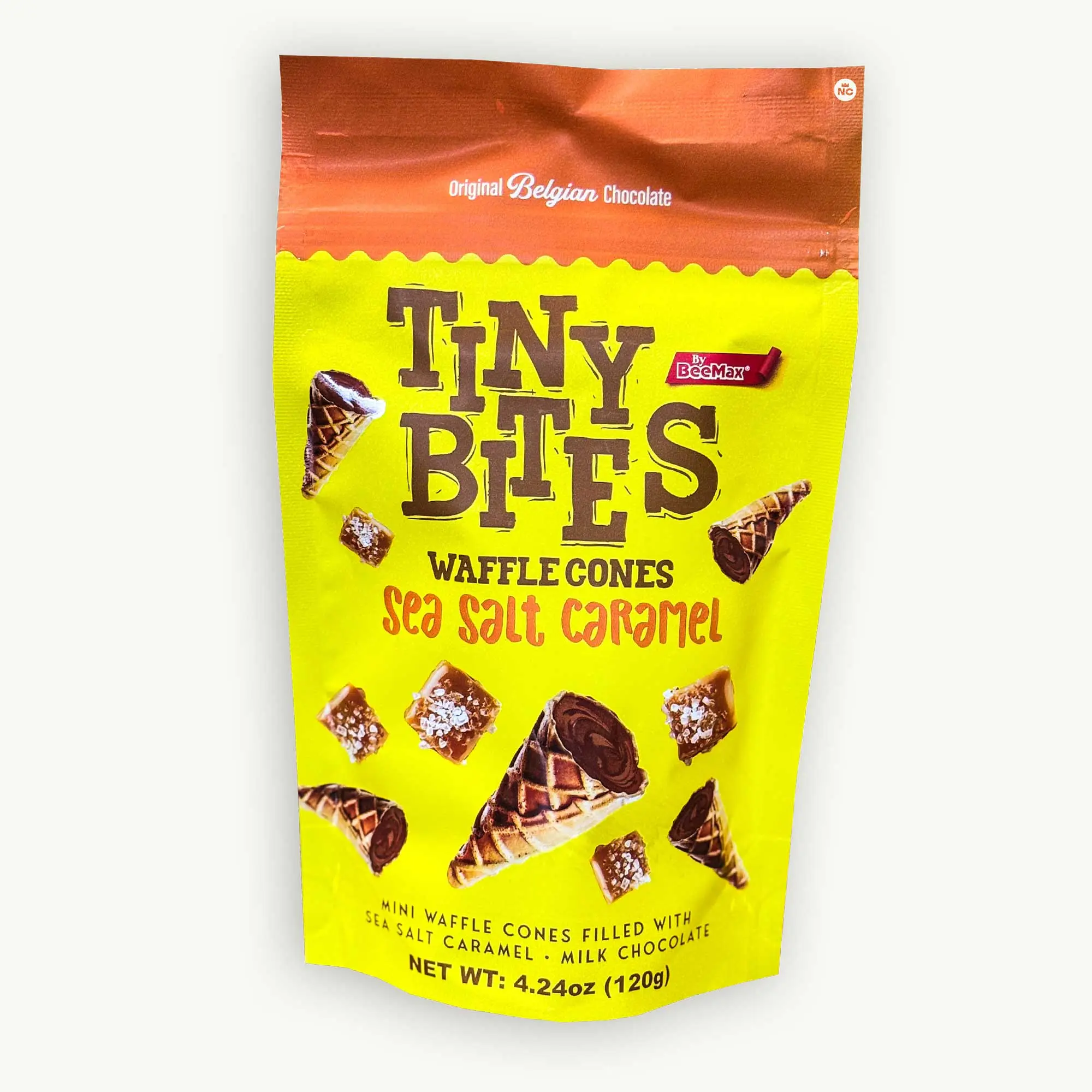 Tiny Bites Sea Salt Caramel Waffle Cones 4.24oz Tiny Bites Sea Salt Caramel Waffle Cones 4.24oz